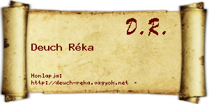 Deuch Réka névjegykártya